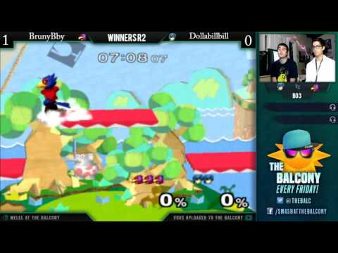 Melee at the Balcony 71 - Winners R2 ft. BrunyBby (Falco) VS Dollabillbill (Marth)