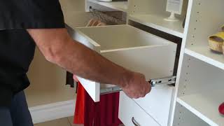 How to remove a drawer from a drawer slide - The Closet Doctor