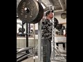 190kg narrow stance squats 1 reps for 8 sets without a belt - ass to grass