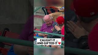 Watch this young fan's reaction to getting a ball ????