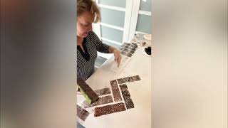 How to Paint Faux Brick I White Washed Red Brick I Herringbone Brick Pattnern I ALL-IN-ONE Paint DIY