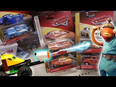 RARE Disney Cars Toy Hunt for Kids! We Found the BEST Cars - FUN Mix of Fortnite & Custom Lego Tanks