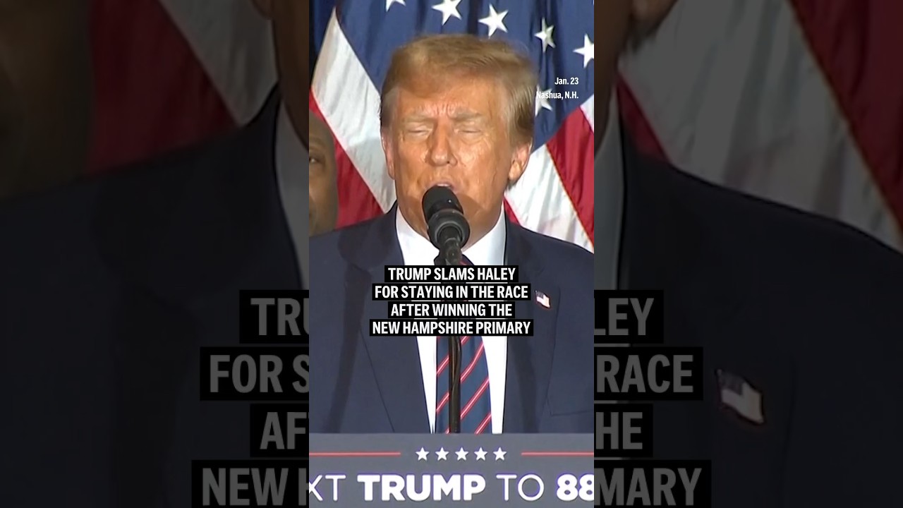 Donald Trump slams Nikki Haley for staying in the race after his New Hampshire GOP primary win