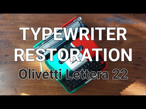 Olivetti Lettera 22 Typewriter restoration | disassembly and cleaning | made in Italy | M. Nizzoli