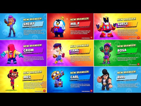 All 54 Brawler Unlock Animations with New Classes
