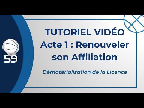 CD59 - Dématérialisation de la licence - Acte 1 : Renouveler son affiliation