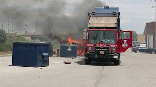 Garbage Truck Fire || ViralHog