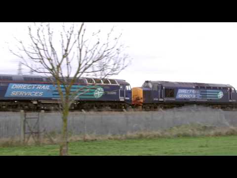 Connahs Quay Deeside 16.1.2014 - DRS Class 37 Spirit of the Lakes & 57 Thunderbird