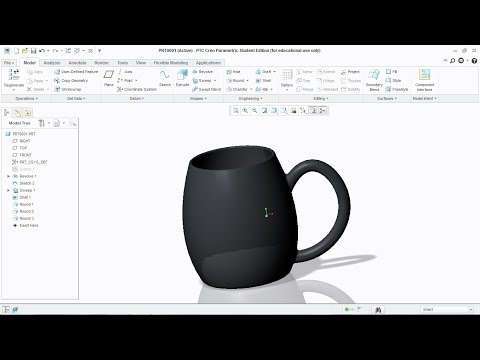 PTC Creo Parametric 3.0 - Coffee Mug