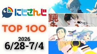 【2026/6/28-7/4】にじさんじ 歌ってみた&オリジナルソング 週間再生数ランキング TOP 100 + 新曲