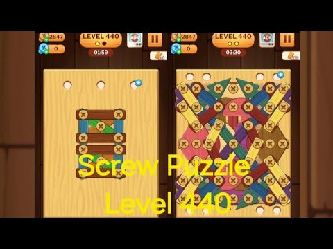 Screw Puzzle: Wood Nut & Bolt - Level 440
