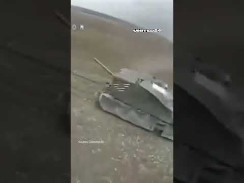 Ukrainian FPV Drone Burns Out Russian Turtle Tank with Thermite. No Chance to Survive. UAV Attack