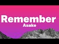 Asake - Remember (Lyrics)