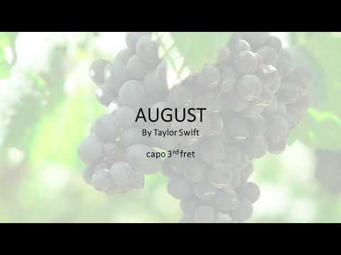 August by Taylor Swift - Easy acoustic chords and lyrics