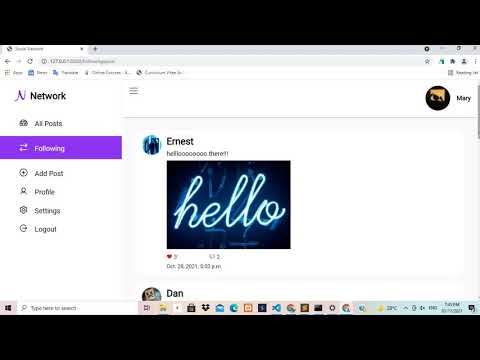Network Project 4 Cs50’s Web Programming With Python And Javascript
