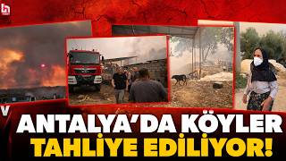 ACI VEREN GÖRÜNTÜLER! Antalya'da ormanlık alandaki yangına müdahale sü