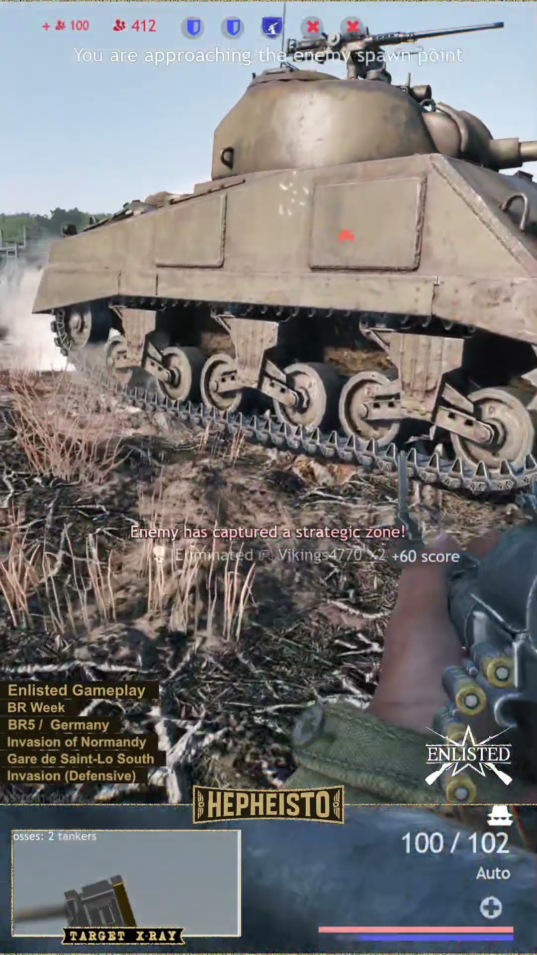 Saboteur eliminates Tank M4A2 with TNT Charge