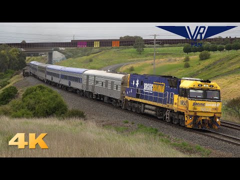 Freight and Passenger Trains on the Western Standard Gauge: Australian Trains in 4K