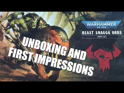 Warhammer 40k Beast Snagga Orks Army Set Unboxing and New Codex 2021 First Impressions
