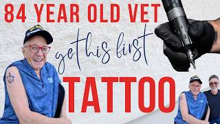 84 year old Navy veteran gets his first tattoo! Bucket List item: ✔️