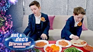 Little Ant and Dec Play Pizza Portraits!