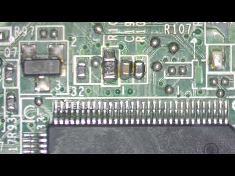 Smoking resistor from a shorted Super IO chip