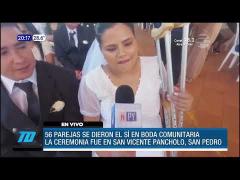 En San Pedro 56 parejas dieron el “sí" en casamiento comunitario