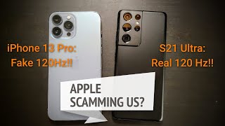 [討論] iPhone 13 Pro 原生App 非全時120Hz ?
