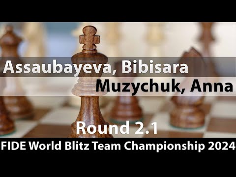 Assaubayeva, Bibisara -- Muzychuk, Anna, FIDE World Blitz Team Championship 2024, Round 2.1, 1-0