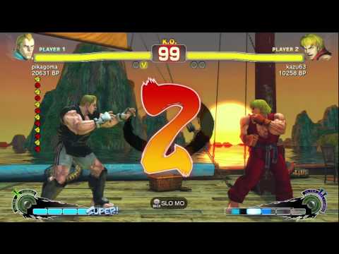 pikagoma [Abel] vs kazu83 [Ken] SSF4 Japanese Online Ranked Matches - TRUE-HD