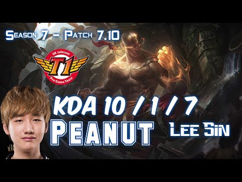 SKT T1 Peanut LEE SIN vs KHA'ZIX Jungle - Patch 7.10 KR Ranked