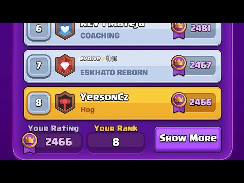 HOG 2.6 PUSH TO TOP 1 WORLD