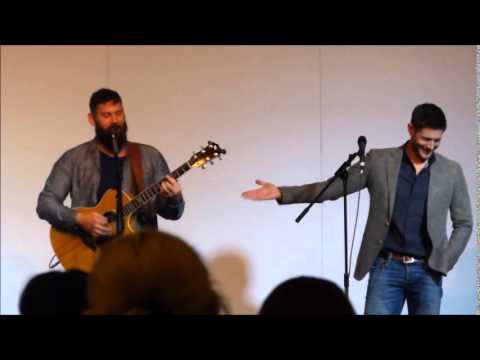 Jason Manns and Jensen Ackles singing Crazy Love at Asylum 14