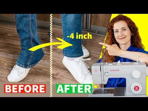 How to hem jeans using domestic sewing machine (WITHOUT original hem)