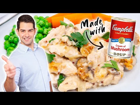 Creamy Chicken and Mushroom Recipe with Condensed Soup #Ad