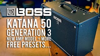 Video thumbnail for BOSS: Katana 50. GEN3 - New Amp Model, Presets, More... by Brett Kingman