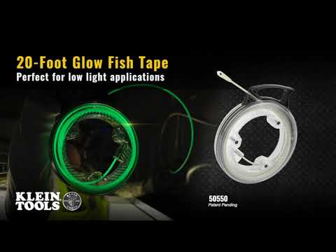20-Foot Glow Fish Tape, Glow-in-the-dark fiberglass fish tape (50550)