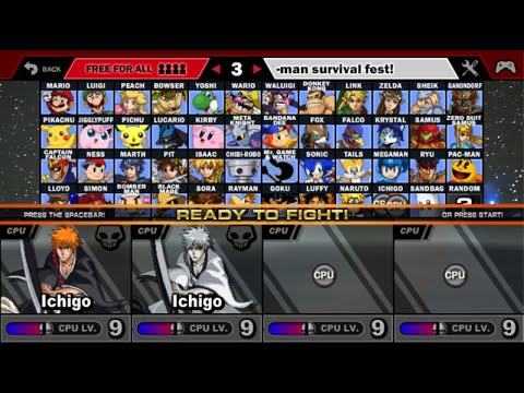 Super Smash Flash 2 - v1.3 Battle #57 Ichigo vs Zangetsu's Spirit