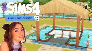 Sunken Pool Seating │ With Roof Canopy │ Tutorial │ Sims 4 No CC