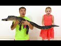 Nastya and dad have new pets Nastya and dad have new pets