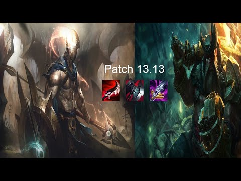 Pantheon vs Gangplank Top lane || LoL gameplay Patch 13.13