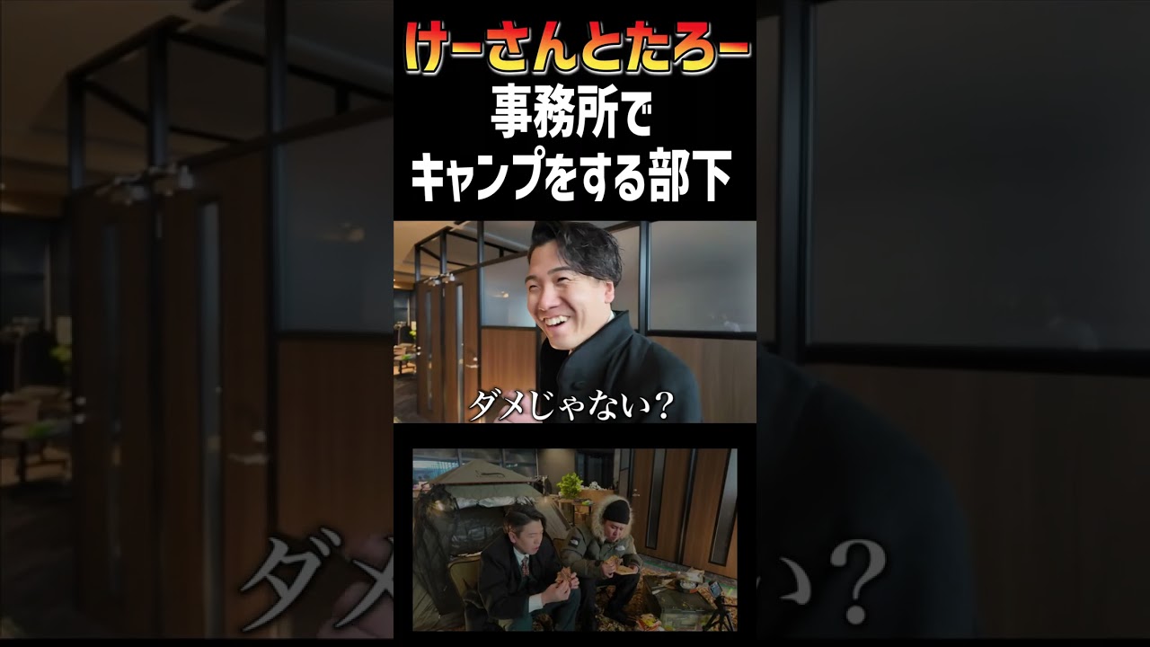 インドア派のたろーが事務所でキャンプ　けーさんとたろー【まとめ】 #shorts