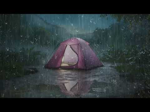 Sleep Instantly With Soothing Rain Sounds On Tent During Solo Camping Night | Deep Sleep, Relaxation