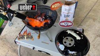 Weber Modified Smokey Joe! / Cast Iron Seared Steak Sandwich!