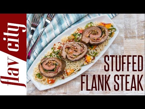 Bacon & Cheese Stuffed Flank Steak - FlavCity with Bobby