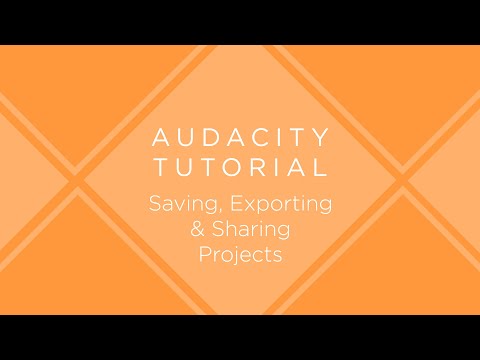 Audacity Tutorial: Saving, Exporting & Sharing Projects