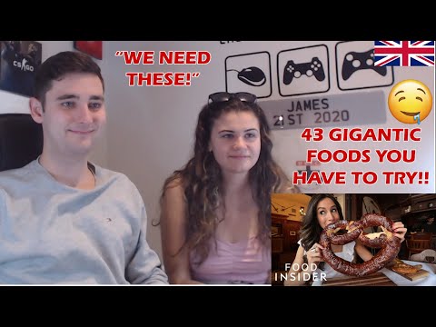 British Couple Reacts to 43 Giant Foods To Eat In Your Lifetime | The Ultimate List