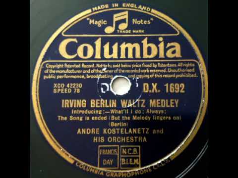 Andre Kostelanetz and his Orchestra - Irving Berlin Waltz Medley