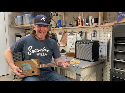Cigar Box Guitar How to play Hoochie Coochie Man with Mike Snowden on 3 String Thursday!