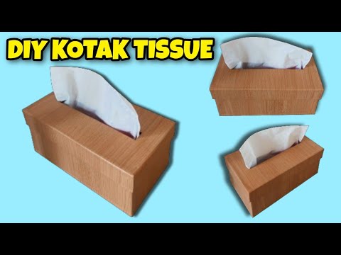 DIY - Membuat kotak tisu dari kardus | Ide kreatif dari kardus